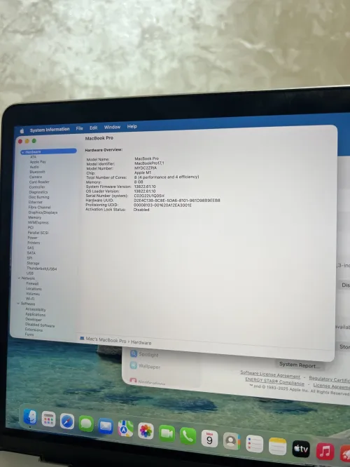 MacBook Pro M1 8/512GB SSD - État 10/10
