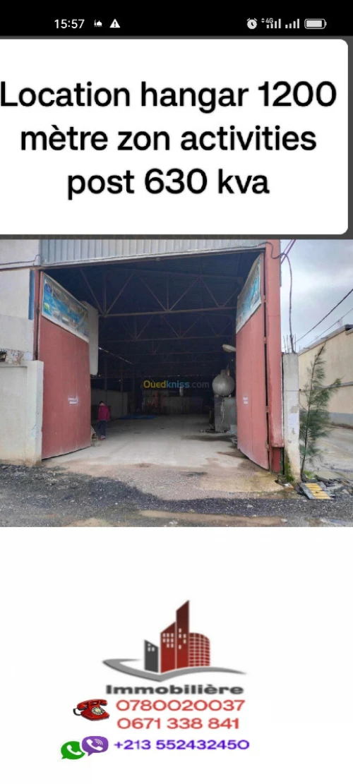 Location Hangar Blida Meftah
