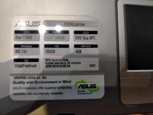 Asus x50Gl laptop 