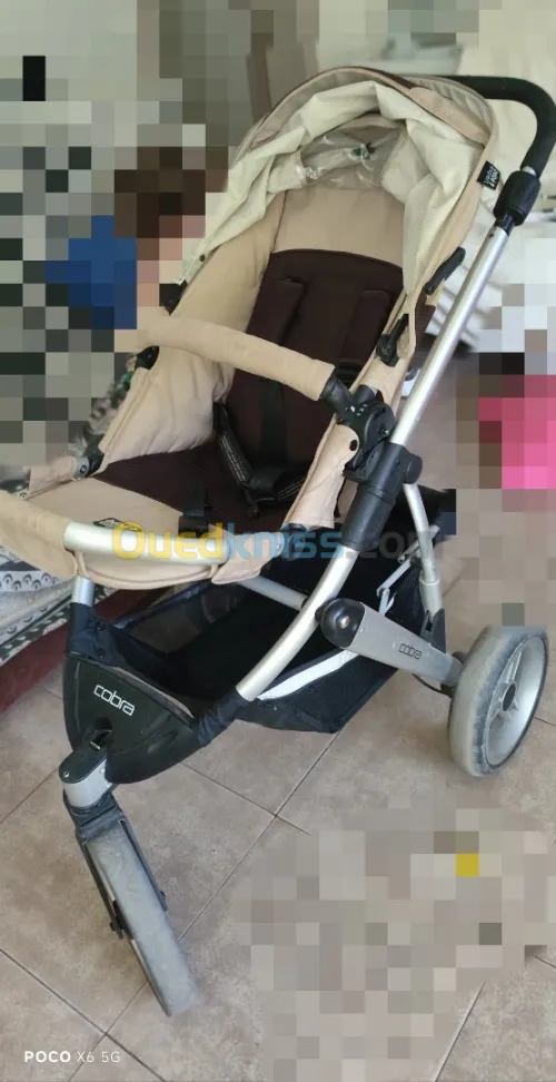 Poussette cobra bébé 9 avec siège auto et nacelle 