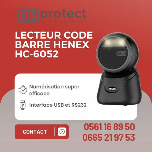 LECTEUR CODE A BARRE FIX 1D 2D HENEX HC -6052