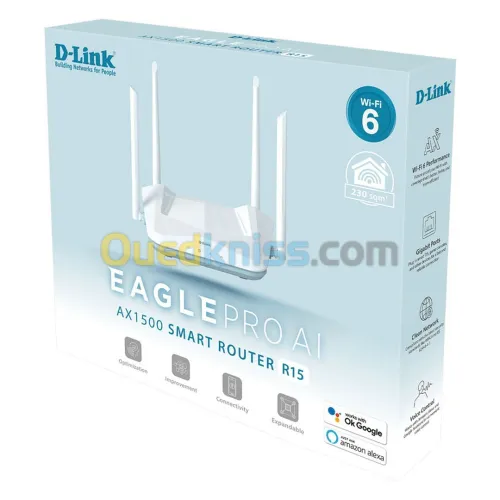 ROUTER DLink R15 AX1500 WiFi6 DUAL BAND GIGABIT SMART ROUTER