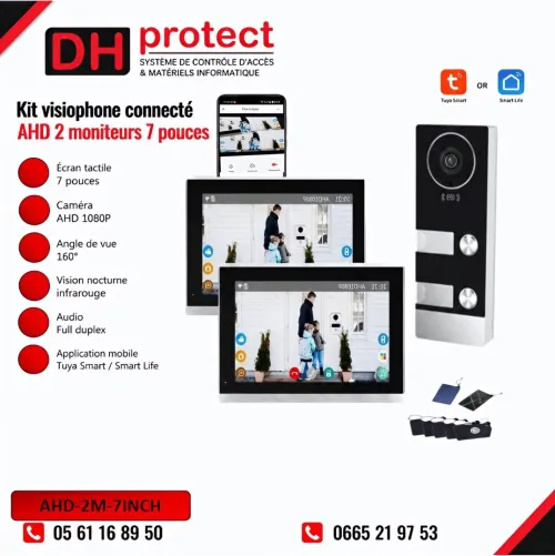KIT VISIOPHONE AHD 1 - 2 - 4 MONITEURS 7 POUCES