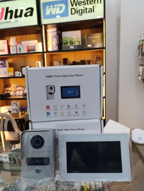 Sonnette videophone Tuya avec moniteur 7" intelligent et contrôle d'accès aux portes