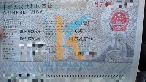 VISA CHINE