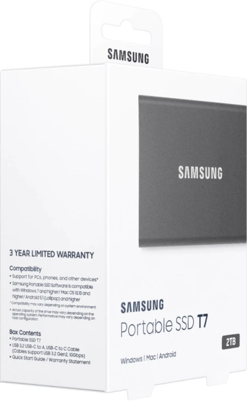 DISQUE DUR SAMSUNG EXTERNE SSD T7 2TB