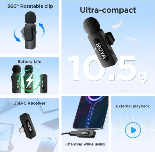 MICROPHONE BOYA BY-V20 TYPE-C