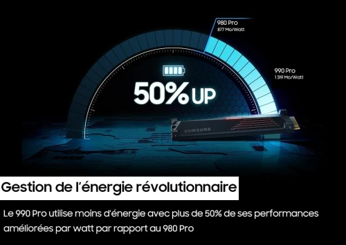 SAMSUNG DISQUE DUR INTERNE 990 PRO SSD NVMe AVEC DISSIPATEUR 4TB
