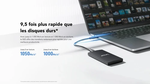 LEXAR DISQUE DUR EXTERNE SL300 2TB 1050MB/S