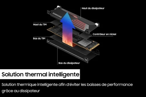 SAMSUNG DISQUE DUR INTERNE 990 PRO SSD NVMe AVEC DISSIPATEUR 4TB