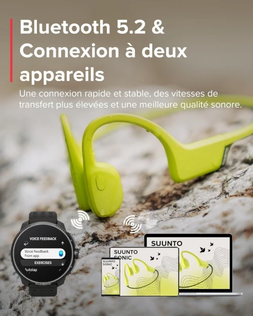 SUUNTO SONIC CASQUE A CONDUTION OSSEUSE SAN FIL 