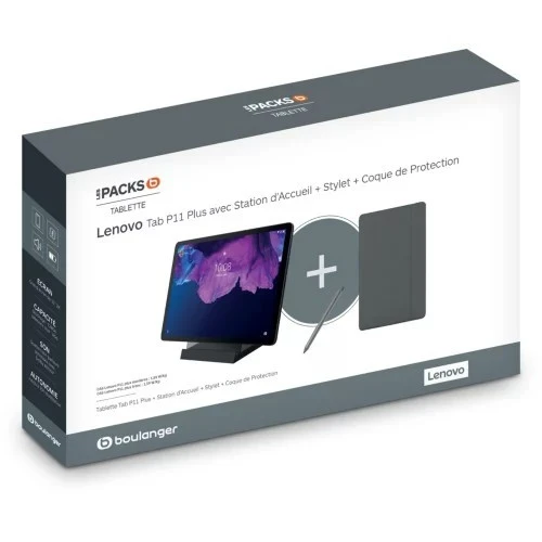LENOVO TAB P11 PLUS 4/128 WIFI + STATION D'ACCEUIL + STYLET + COQUE