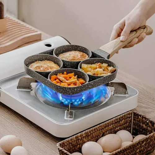 Pack Cuisine Multifonction : Rangement Œufs, Poêle à Crêpes et Tasses 6-en-1