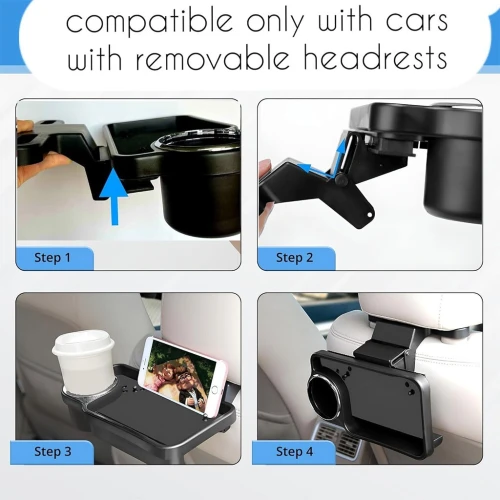 Porte-gobelet pliable pour siège auto arrière  حامل مشروبات للمقعد الخلفي