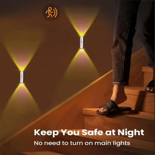 Lampe Murale LED à Détection de Mouvement avec Fixation Magnétique  1 Pièce