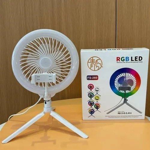 Ring Light RGB avec Ventilateur Intégré  Support Ajustable
