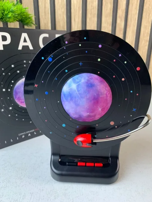 Enceinte Bluetooth avec Lampe Lune LED 3D à 7 Couleurs Ajustables