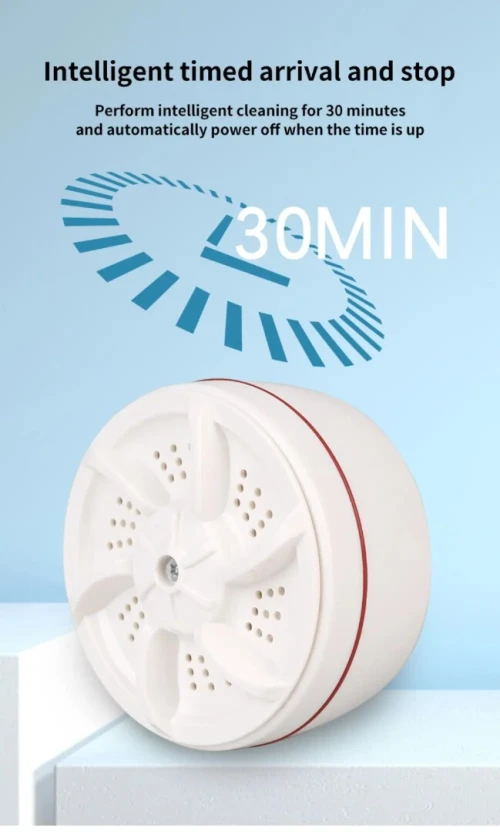 Machine à Laver Mini Portable  Lavage Ultrasons Compact USB 2 en 1
