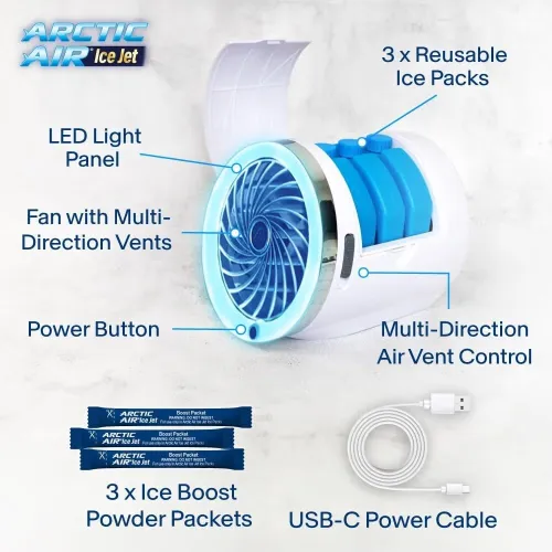 Climatiseur Portable Compact  Refroidissement à Glace avec Ventilateur Jet