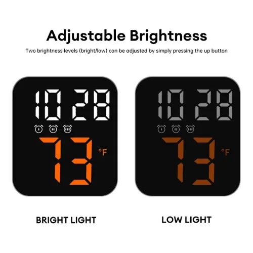 Horloge Murale Électronique avec Température GH8015  ساعة إلكترونية مع عرض درجة الحرارة