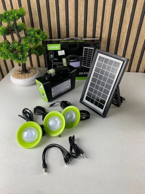 Ensemble Solaire Rechargeable avec Torche LED et 3 Lampes