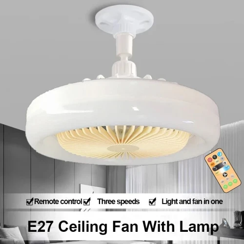 Plafonnier Ventilateur 2-en-1  Éclairage LED et Ventilation Moderne Silencieuse avec Télécommande 30W 220V