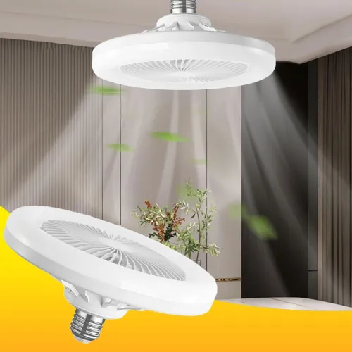 Ventilateur LED E27 30W  Éclairage et Ventilation 2-en-1