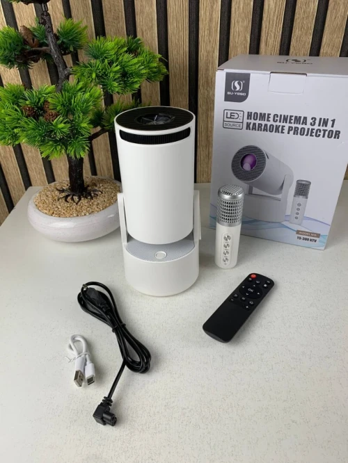 Projecteur Portable KTV YS-300  Mini Vidéo 4K et Karaoke