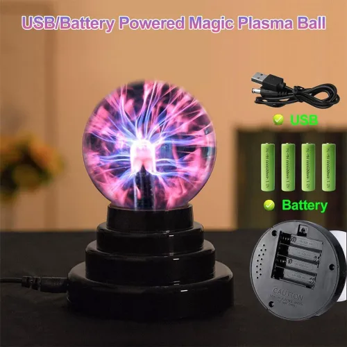 Lampe Plasma Interactive Tactile  Boule Lumineuse Décorative