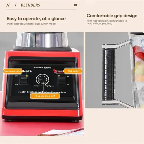 Mixeur Blender Multifonction Soni Five 7500W - 8 Lames Inox Ultra Résistantes