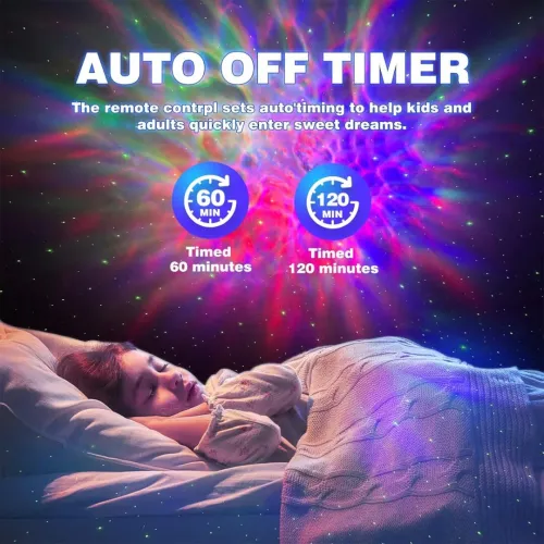 Veilleuse Panda Projecteur d'Étoiles  Haut-Parleur Bluetooth et 15 Modes d'Éclairage