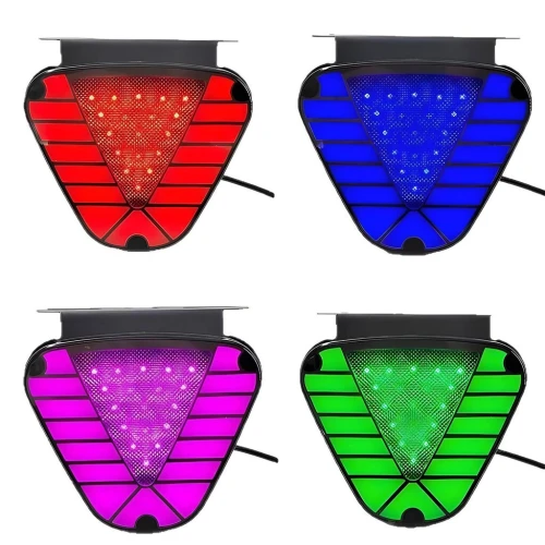 Set de 2 Feux Arrière LED Triangulaires Multicolores pour Véhicule
