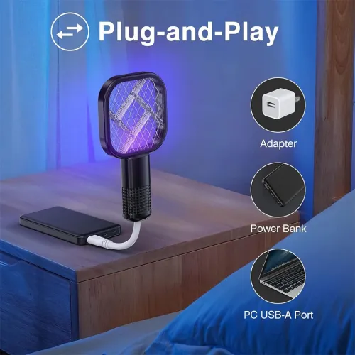 Mini Tapette à mouches USB avec Lumière LED Violette  مصيدة الناموس