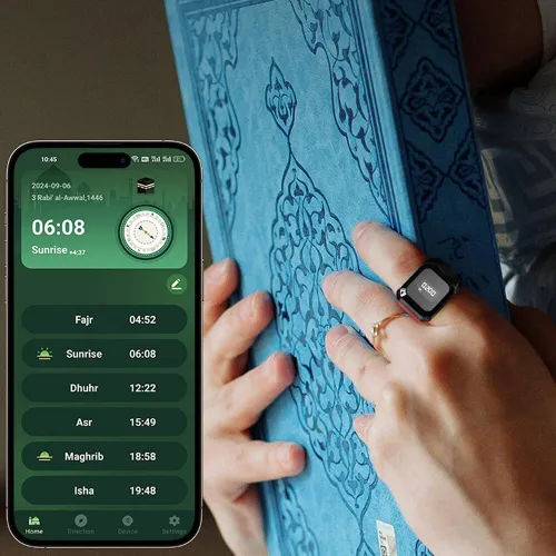 Bague de Zikr Numérique  Bluetooth avec Affichage OLED