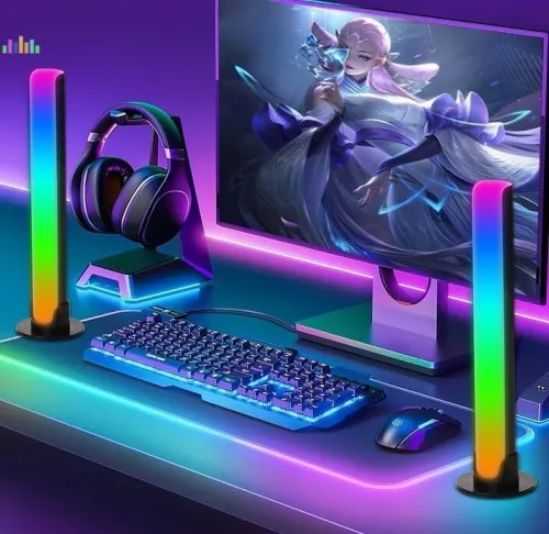 Éclairage LED RGB Musical  2 Barres avec 8 Effets Lumineux