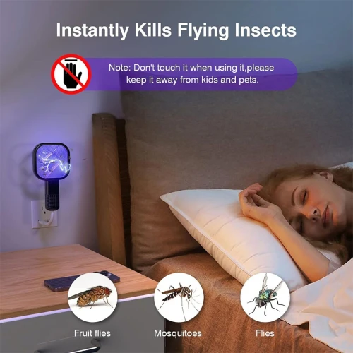 Mini Tapette à mouches USB avec Lumière LED Violette  مصيدة الناموس