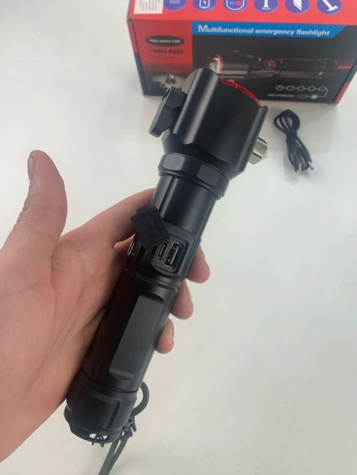 Lampe Torche Multifonctionnel LED Puissante Rechargeable par USB  طورش عالي السطوع