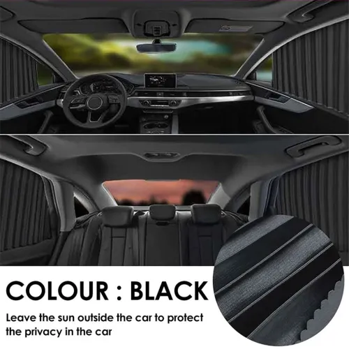 Pare-Soleil Magnétique Voiture  Rideaux Accordéon 4PCS