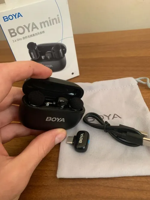 Microphone Sans-Fil BOYA MINI (2-TX / 2-RX) ميكروفون أصلي