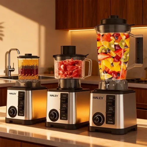 Mixeur Blender 3-en-1 HALEY HY-2714  Hachoir et Moulin Intégrés