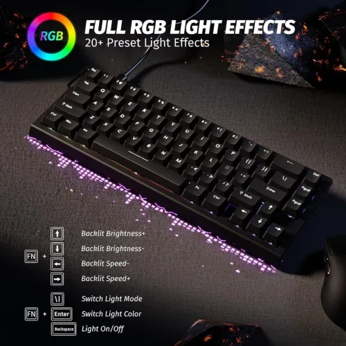 Clavier Gaming Magnétique Compact  60% avec Rapid Trigger