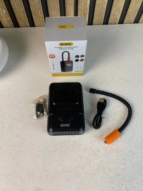 Gonfleur Électrique Portable  Manomètre Digital et Lumière LED