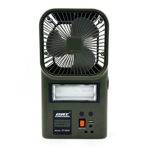 Kit Solaire Multifonction DT-9030  Ventilateur + Lampe LED avec Panneau Solaire Intégré