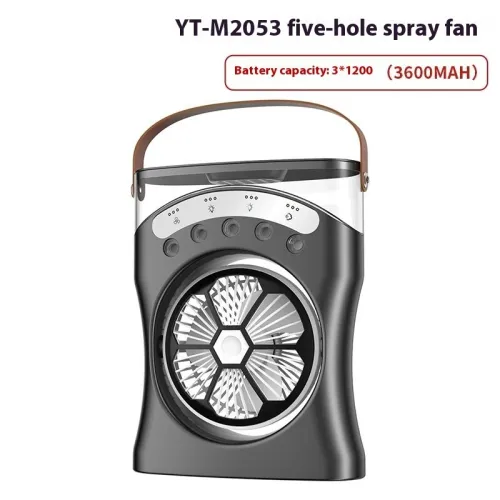 Ventilateur Portable avec Brumisation  3 Vitesses et USB et Éclairage