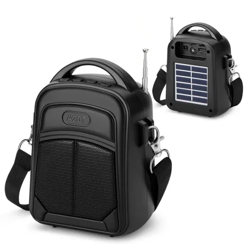 Haut-Parleur Sans Fil YG-A20T avec Panneau Solaire et Son Hi-Fi
