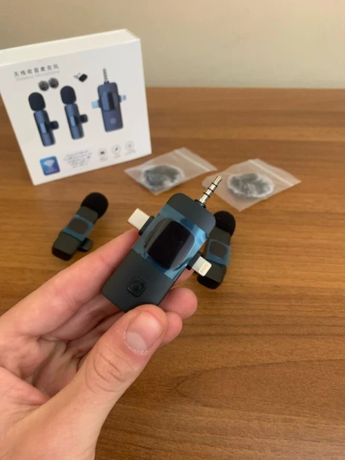 Microphone cravate sans fil 3 en 1 Plug and Play avec puce de réduction du bruit  ميكروفون لاسلكي