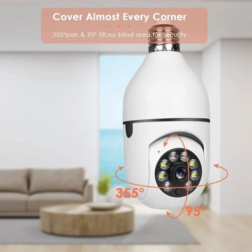 Caméra à ampoule Wi-Fi Vision Panoramique 1080p  كاميرة مراقبة وايفاي