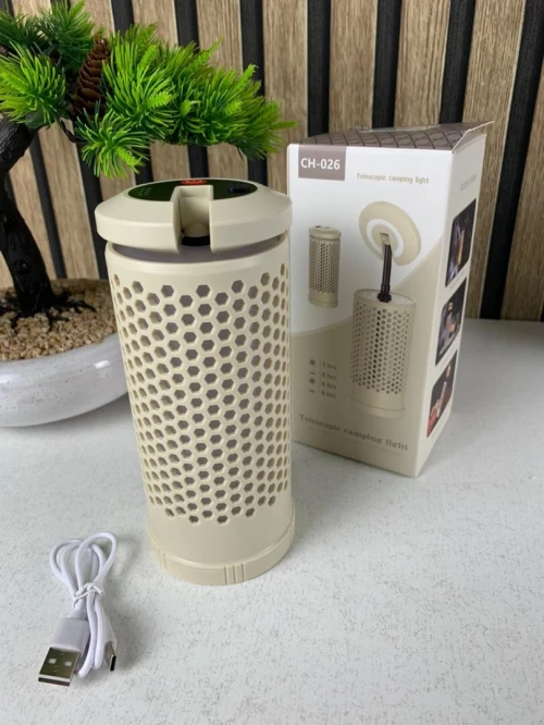 Lampe Rechargeable Camping Nid dAbeille avec 3 Modes de Couleur