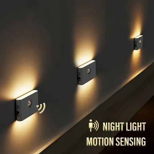 Lot de 2 Lampes Murales LED avec Capteur de Mouvement Rechargeables