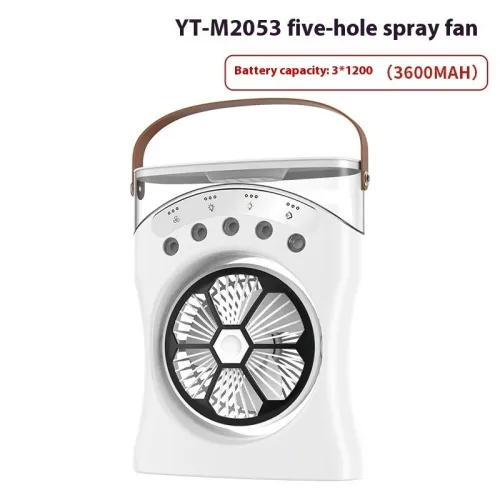 Ventilateur Portable avec Brumisation  3 Vitesses et USB et Éclairage